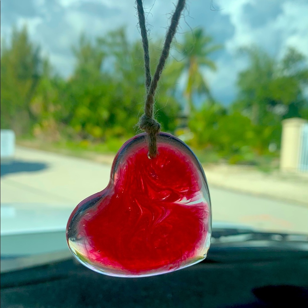 Heart Mirror Charm: Red